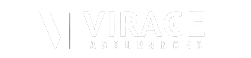 Logo de virage assurances version blanc